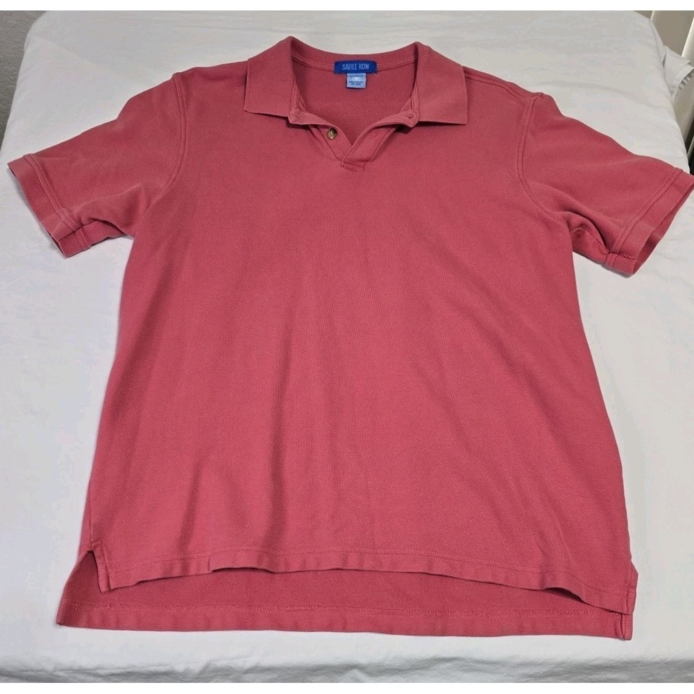Savile Row Men's Large Polo Shirt Salmon Colored‎